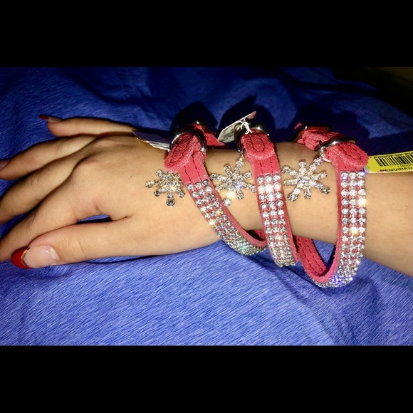 MERRY AND BRIGHT RED LEATHER BRACELET WITH RHINESTONES ARE NWT - Picture 3 of 7